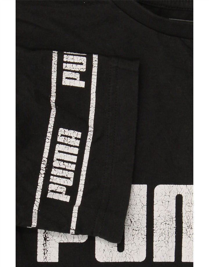 PUMA T-Shirt Graphique Garçon 13-14 Ans Grand Noir Coton