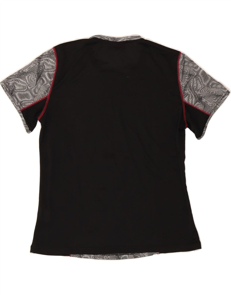 SLAZENGER Womens Graphic T-Shirt Top UK 16 Large Black Colourblock Vintage Slazenger and Second-Hand Slazenger from Messina Hembry 