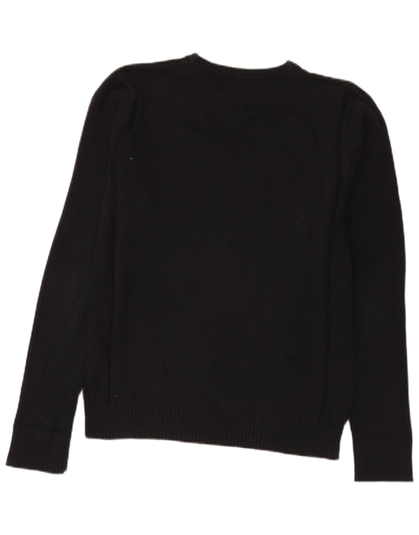 Jack & Jones Pull graphique à col rond pour homme en coton noir Taille L
