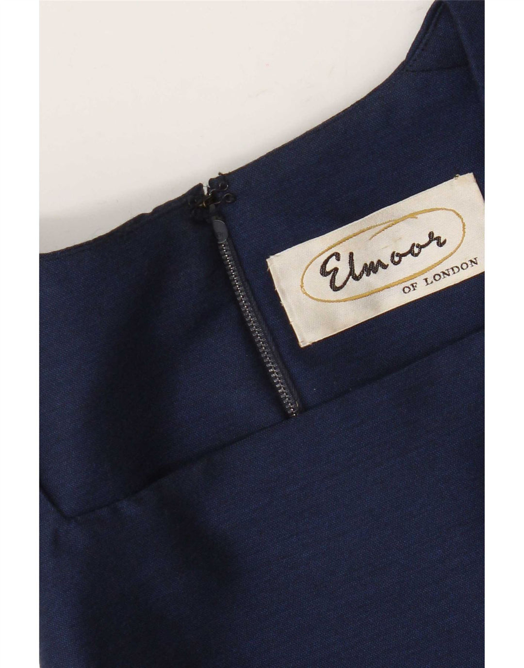 robe fourreau femme vintage UK 10 Petit Bleu Marine
