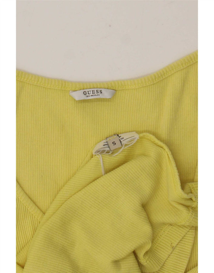 Guess Débardeur graphique pour femme UK 10 Small Jaune
