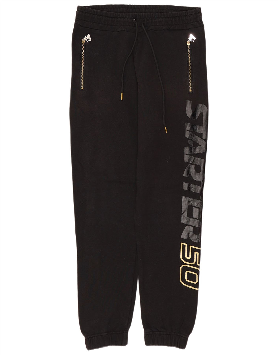 STARTER Pantalon de Survêtement Graphique Joggers Homme Noir Moyen Coton