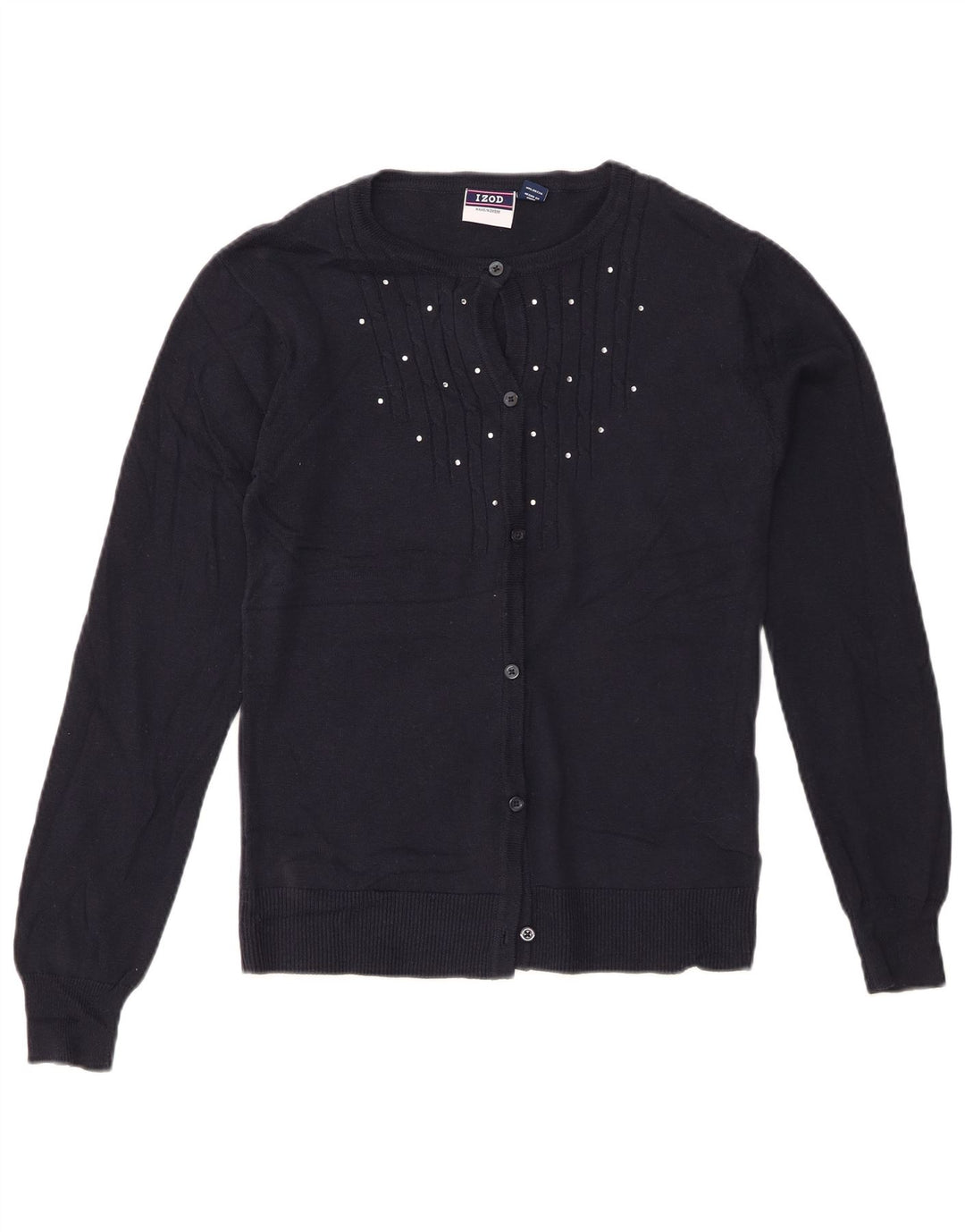 IZOD Pull Cardigan Fille 15-16 ans XL Bleu Marine Coton