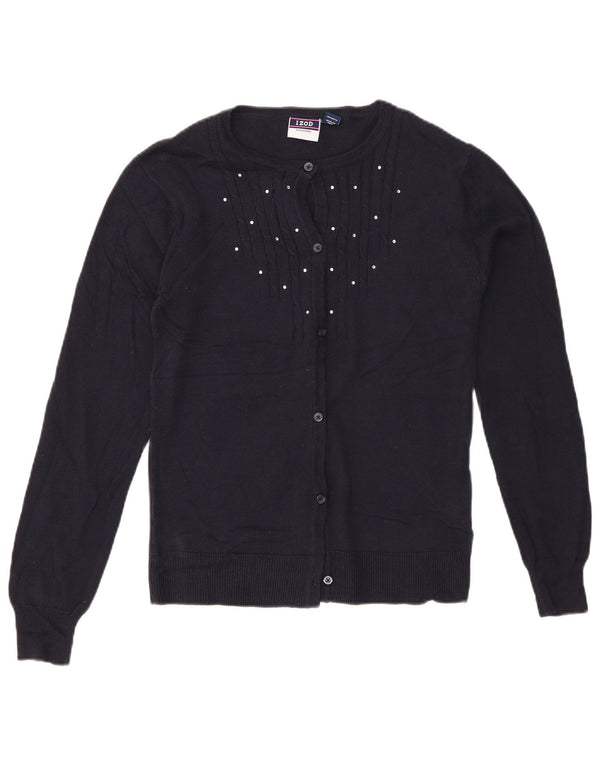 IZOD Pull Cardigan Fille 15-16 ans XL Bleu Marine Coton