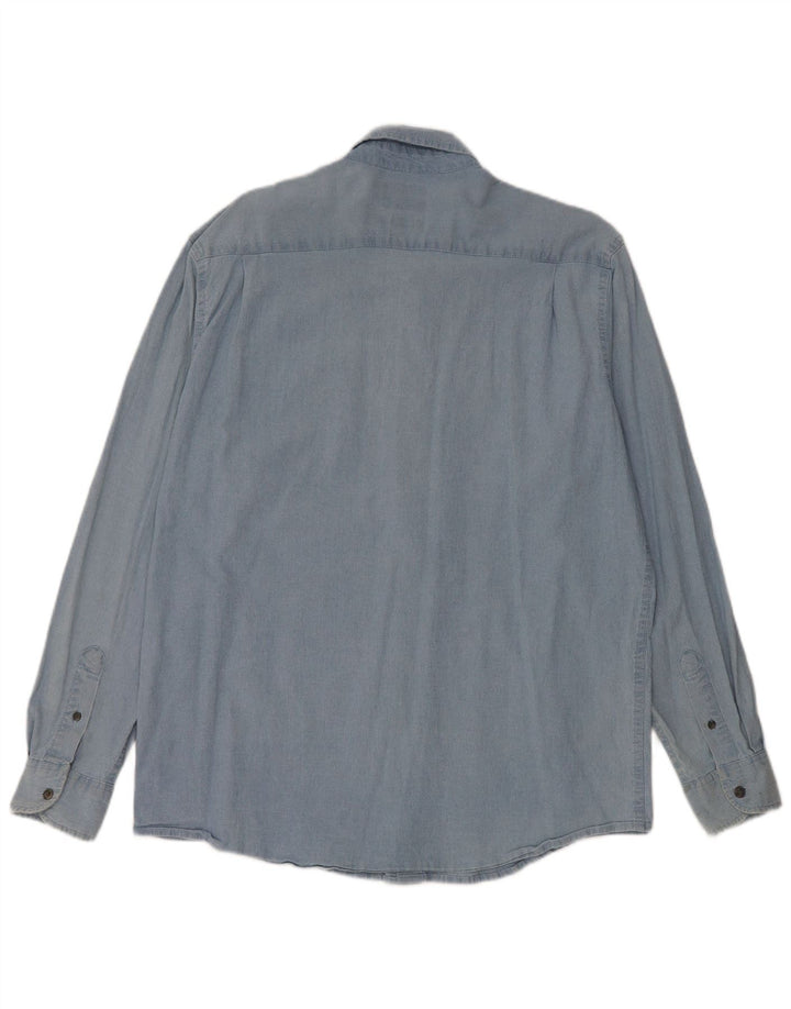 Wrangler Chemise en Jean Homme Grand Bleu Coton