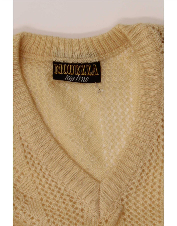 Geyer Pull transparent à col en V pour femme EU 42 Large Beige