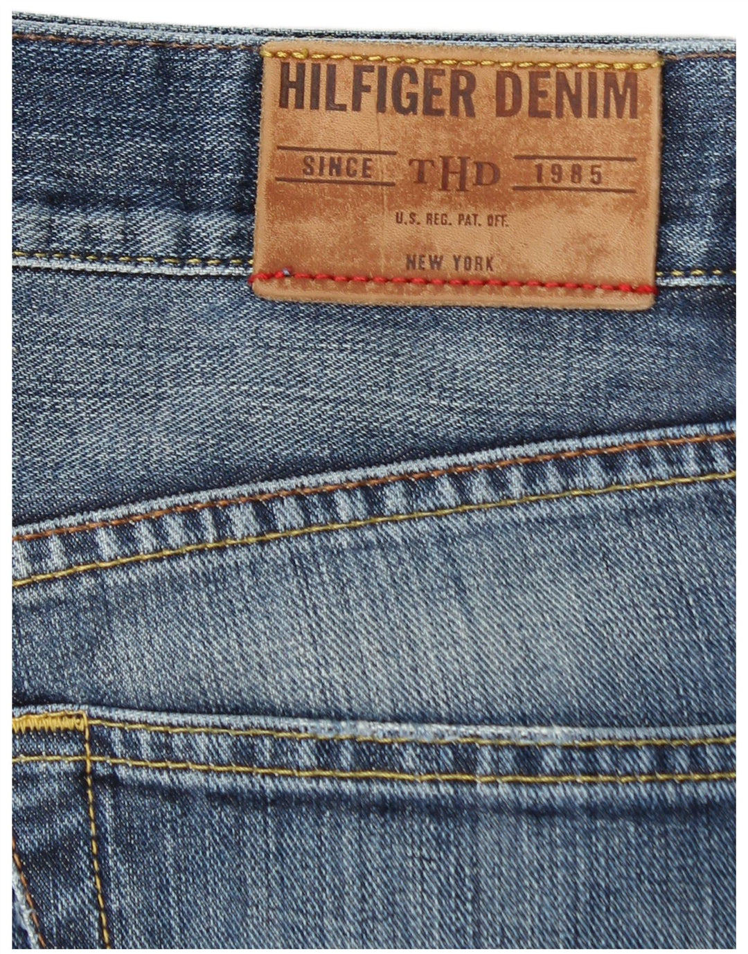 TOMMY HILFIGER Mens Straight Jeans W32 L34 Navy Blue