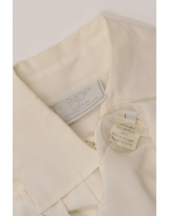 ENJOY Chemise pull coupe ample pour femme UK 14 Polyester blanc moyen