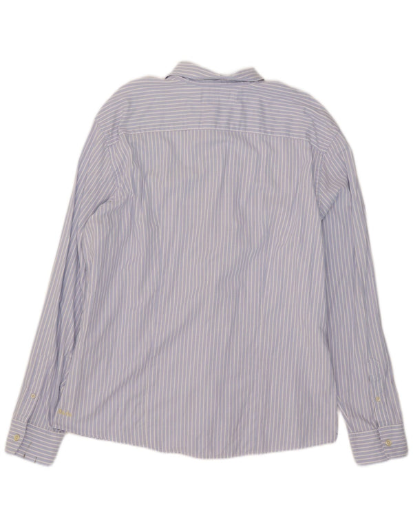 Chemise homme La Martina 3XL coton à fines rayures bleu