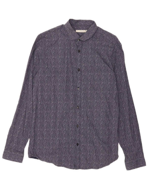 Jack & Jones Chemise Homme Taille 42 Grand Coton Floral Bleu Marine