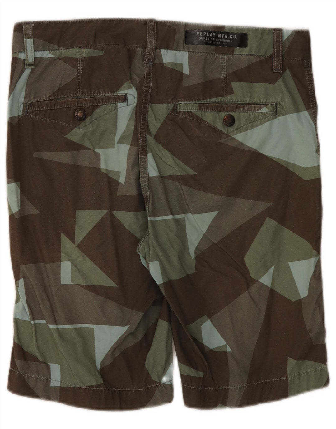 Replay Short Chino Homme W30 Coton Géométrique Multicolore Moyen