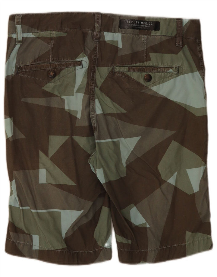 Replay Short Chino Homme W30 Coton Géométrique Multicolore Moyen