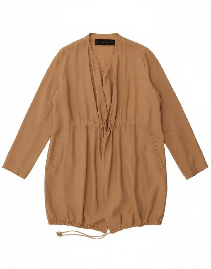 Zara Manteau Femme UK 10 Petit Modal Beige