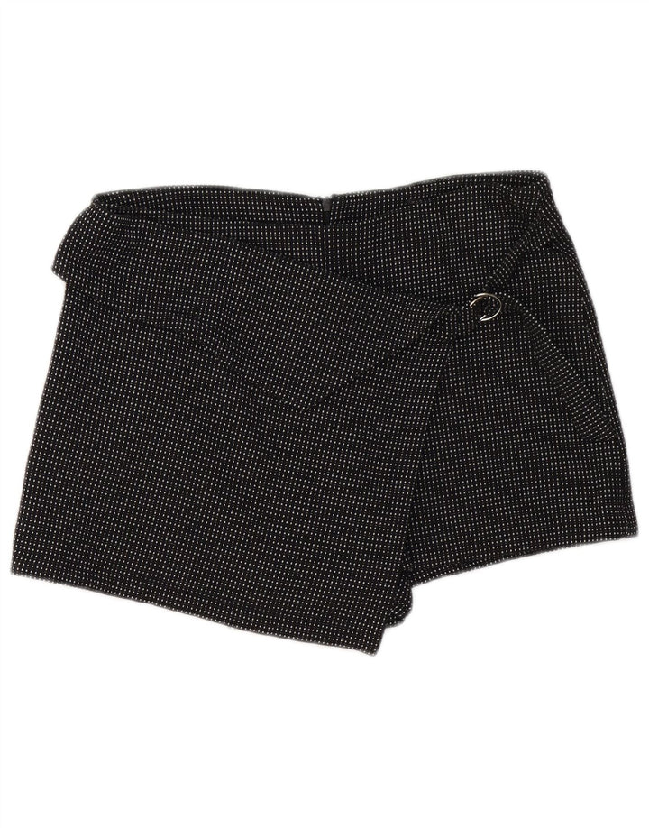 Zara Femme Mini Jupe Portefeuille Medium W30 Noir Géométrique