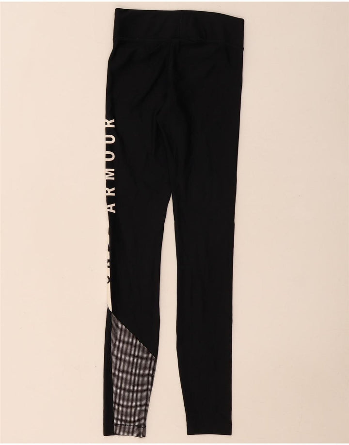 UNDER ARMOUR Legging Heat Gear Graphic pour femme UK 4 XS Noir