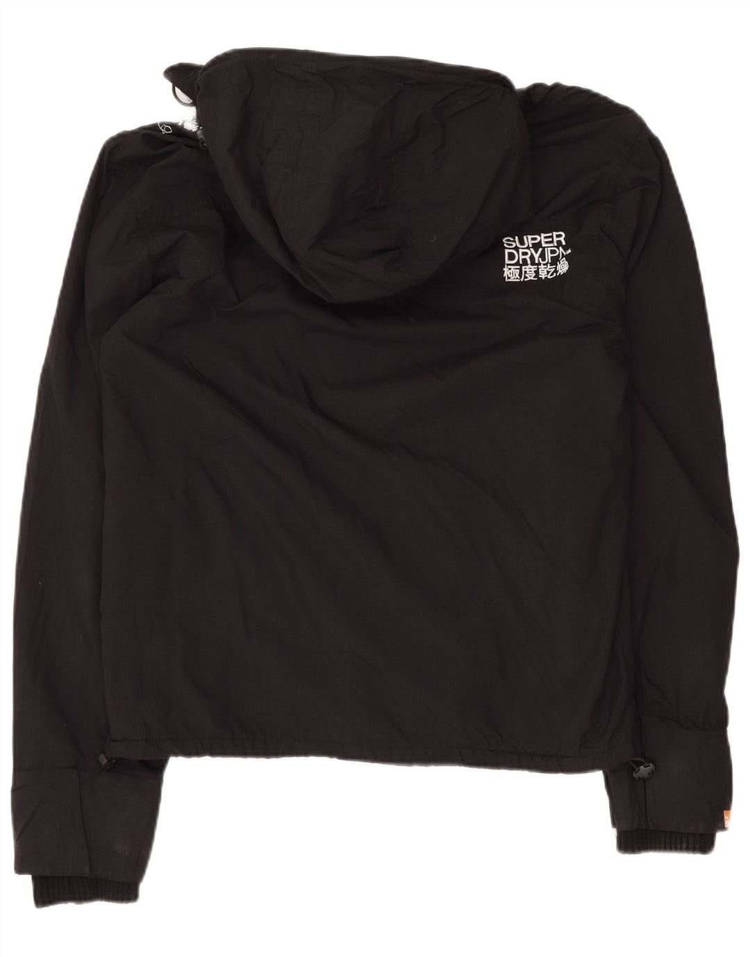 SUPERDRY Veste coupe-vent à capuche pour hommes UK 42 XL Nylon noir