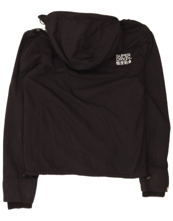 SUPERDRY Veste coupe-vent à capuche pour hommes UK 42 XL Nylon noir