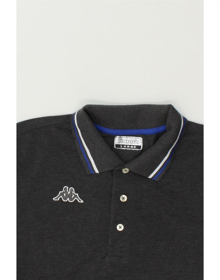 KAPPA Mens Polo Shirt Large Grey Vintage Kappa and Second-Hand Kappa from Messina Hembry 