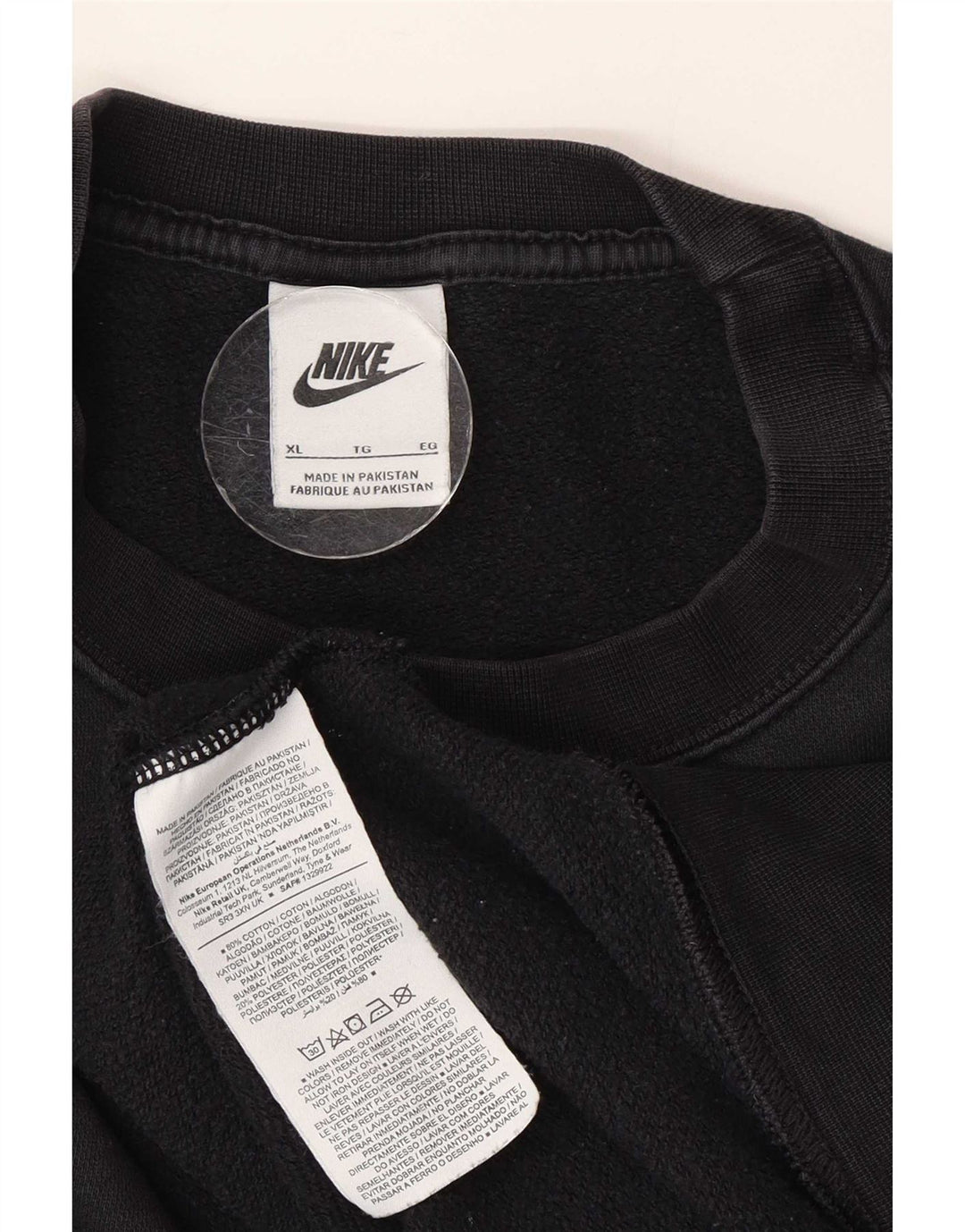 Nike Sweat-shirt surdimensionné pour femme UK 18 XL Coton noir