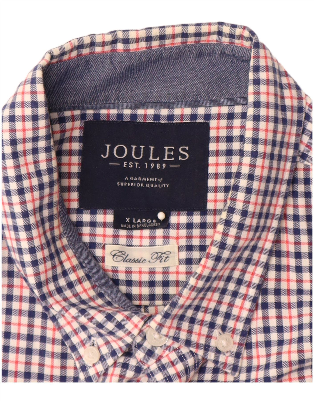 JOULES Chemise Homme Coupe Classique Flanelle XL Coton Vichy Multicolore