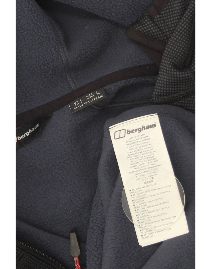 Berghaus Pull à capuche zippé pour homme en polyester à pois bleu marine