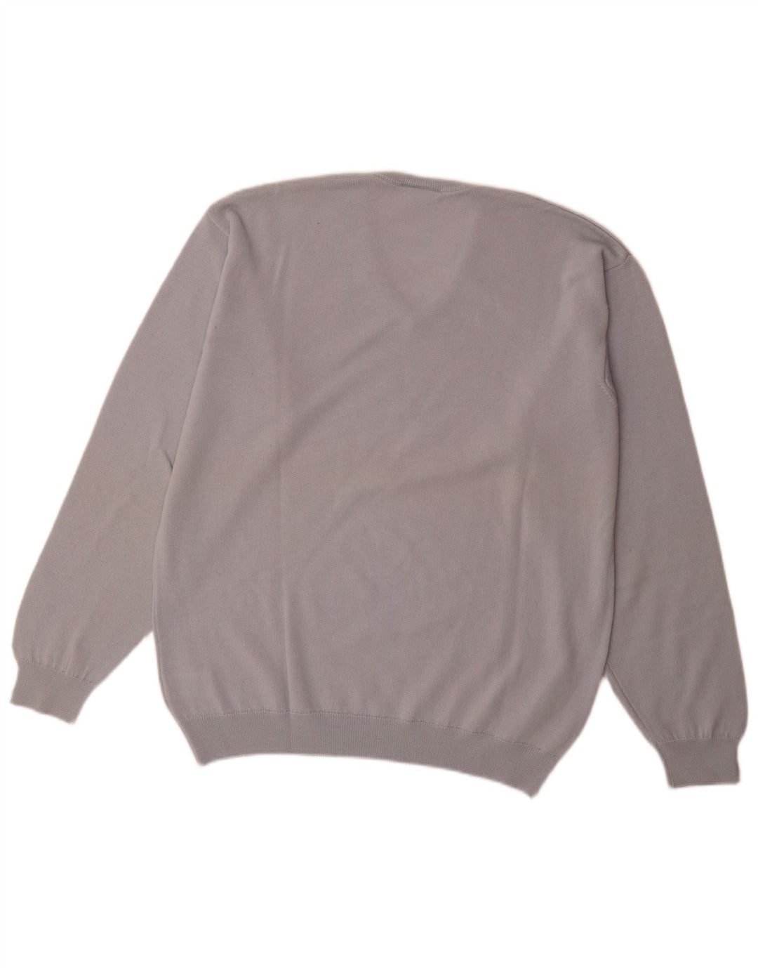 Lacoste Pull col V pour homme Taille 5 Grande laine vierge bleue