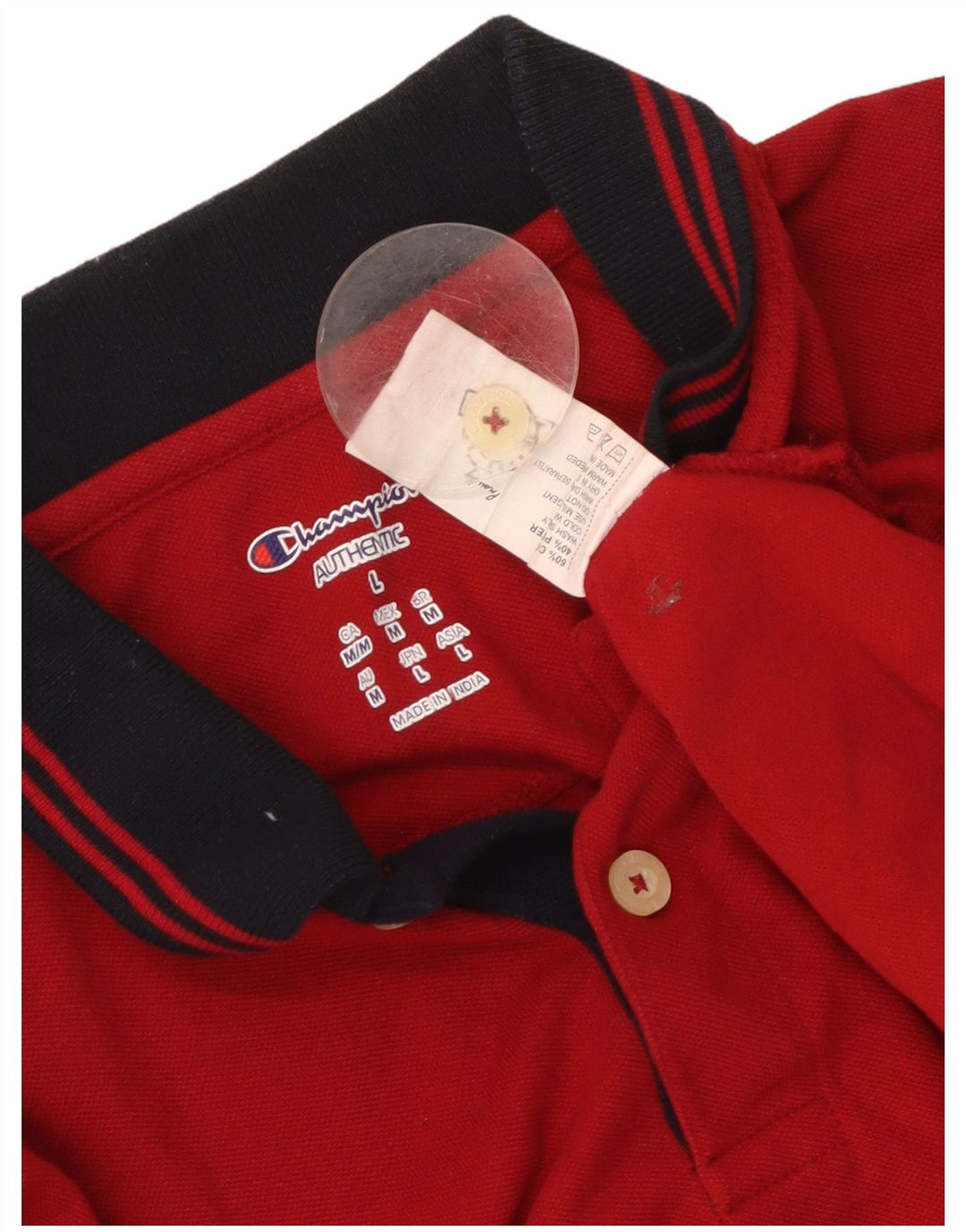 CHAMPION Polo Homme Grand Rouge Coton