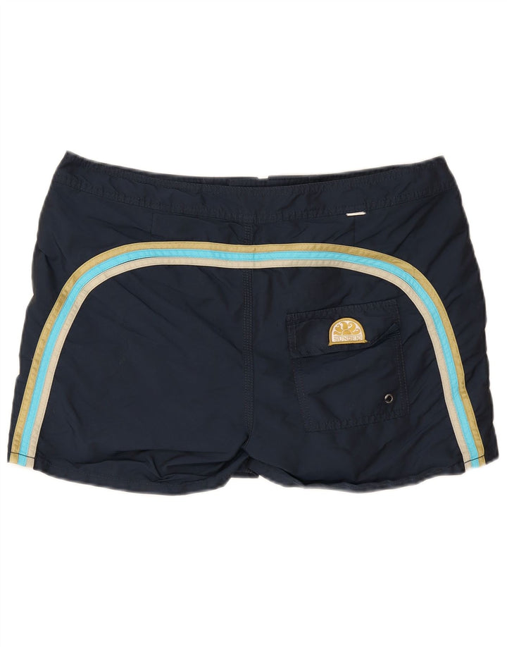 Sundek Short de Bain Homme Grand Polyester Rayé Bleu Marine