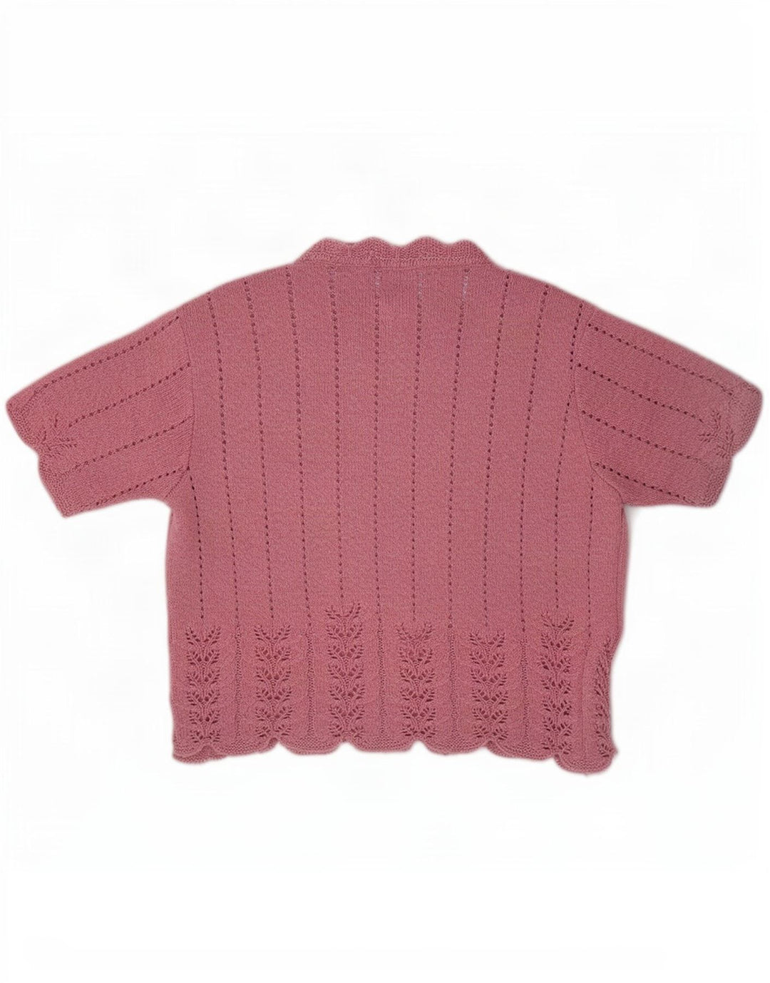 St Michael Pull à manches courtes et col rond pour femme Rose moyen UK 14