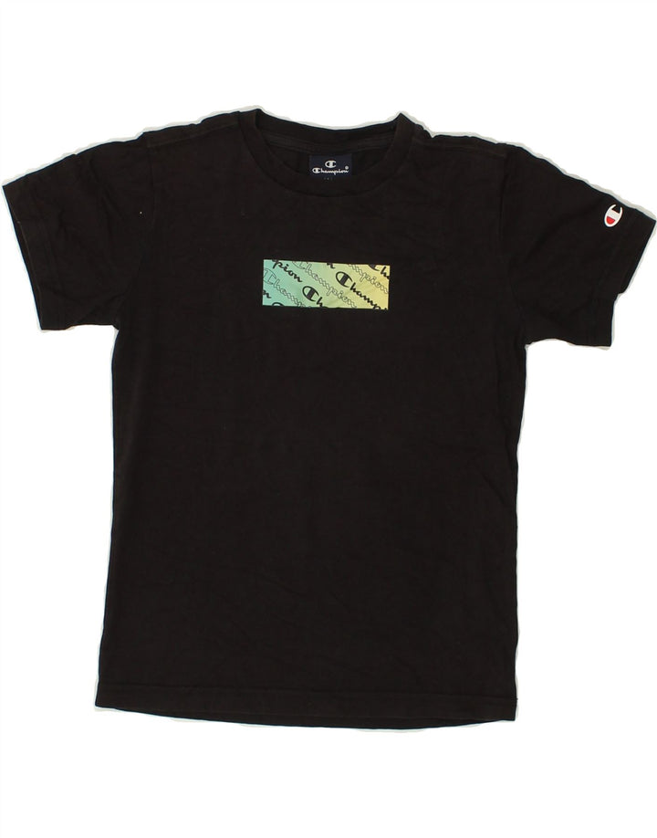 CHAMPION Boys Graphic T-Shirt Top 7-8 Years Small  Black | Vintage Champion | Thrift | Second-Hand Champion | Used Clothing | Messina Hembry 