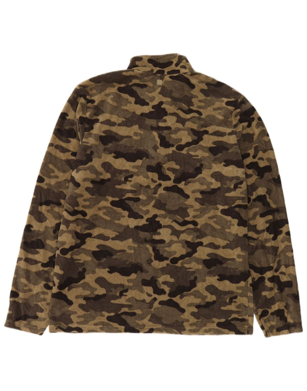 Mountain Warehouse Pull Polaire Zippé Homme Beige Moyen Camouflage