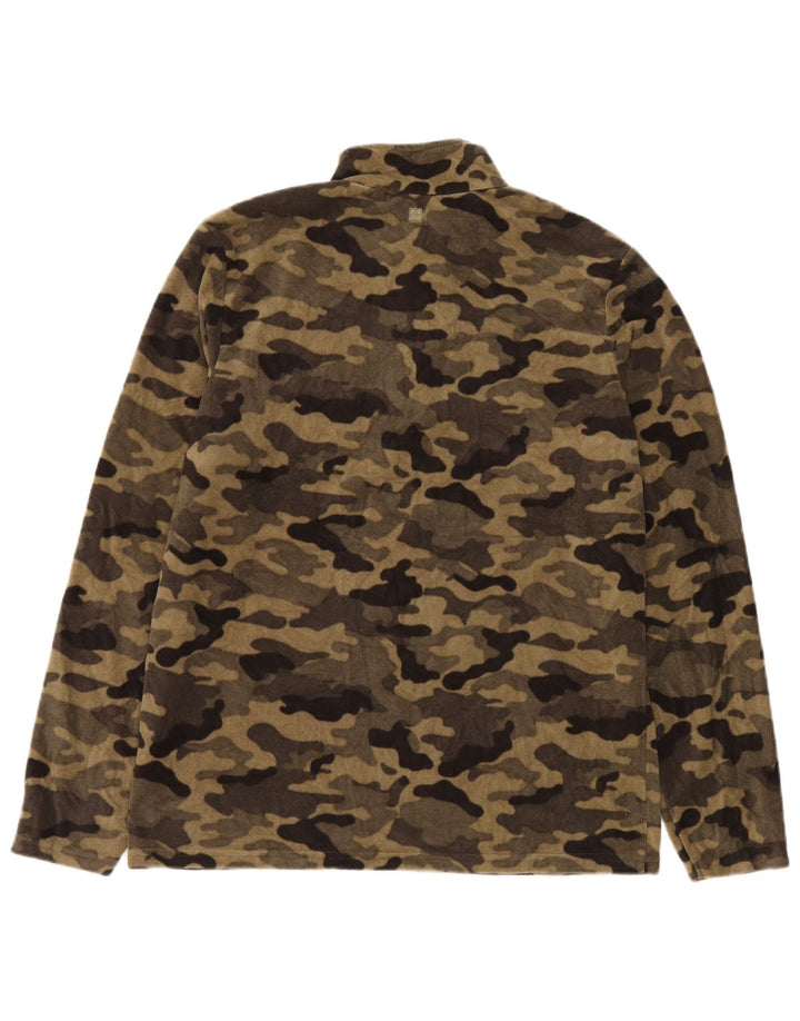 Mountain Warehouse Pull Polaire Zippé Homme Beige Moyen Camouflage