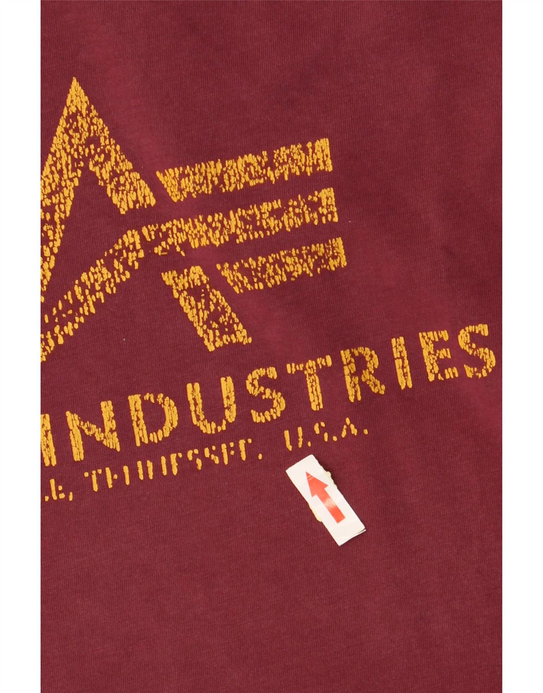 ALPHA INDUSTRIES T-shirt graphique pour femme UK 14 Coton bordeaux moyen