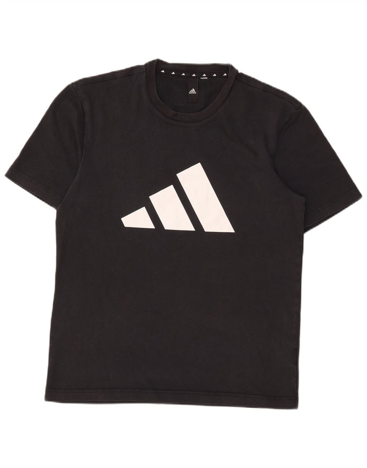 Adidas T-shirt graphique pour homme en coton noir moyen