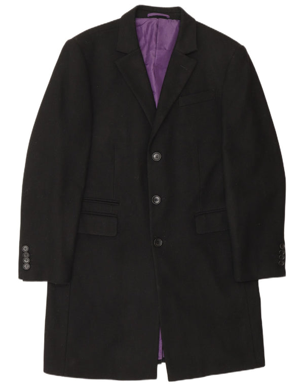 Jeff Banks Manteau pour homme UK 36 Petite laine noire