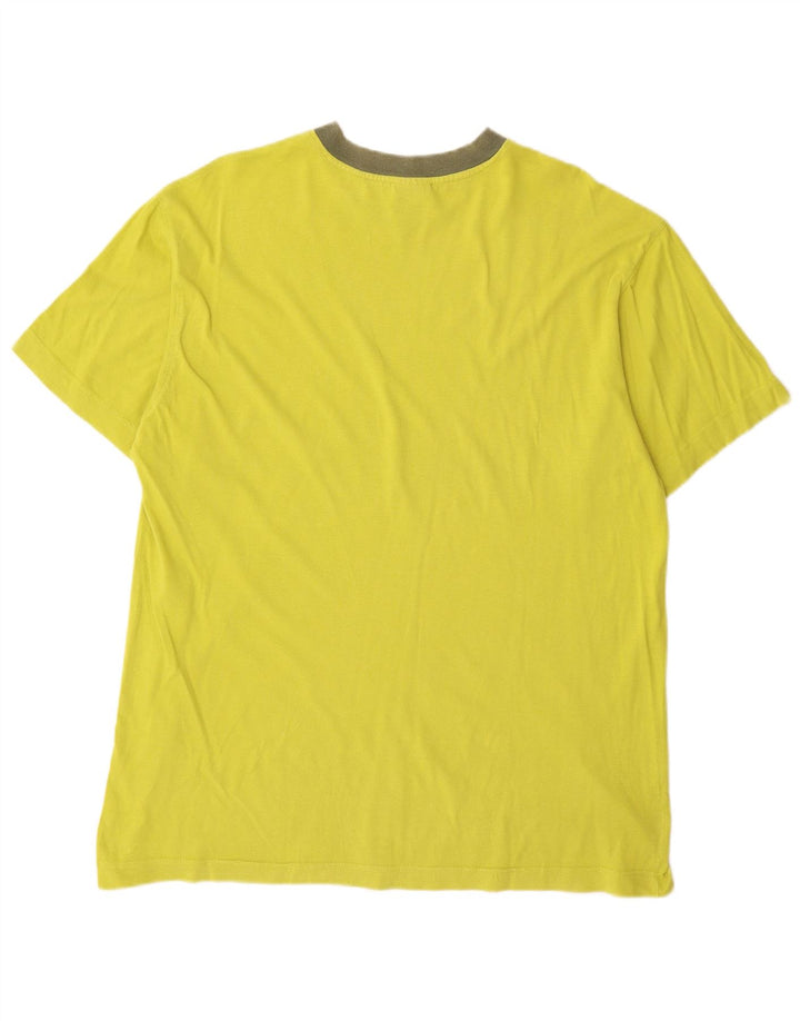 Think Pink T-Shirt Homme Haut Large Jaune Coton
