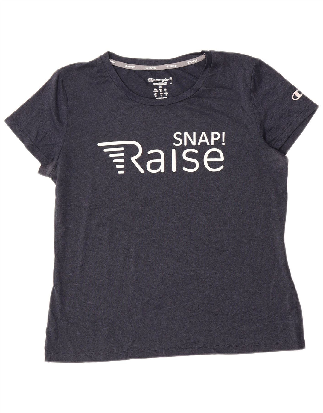 CHAMPION T-Shirt Graphique Femme UK 14 Bleu Marine Moyen