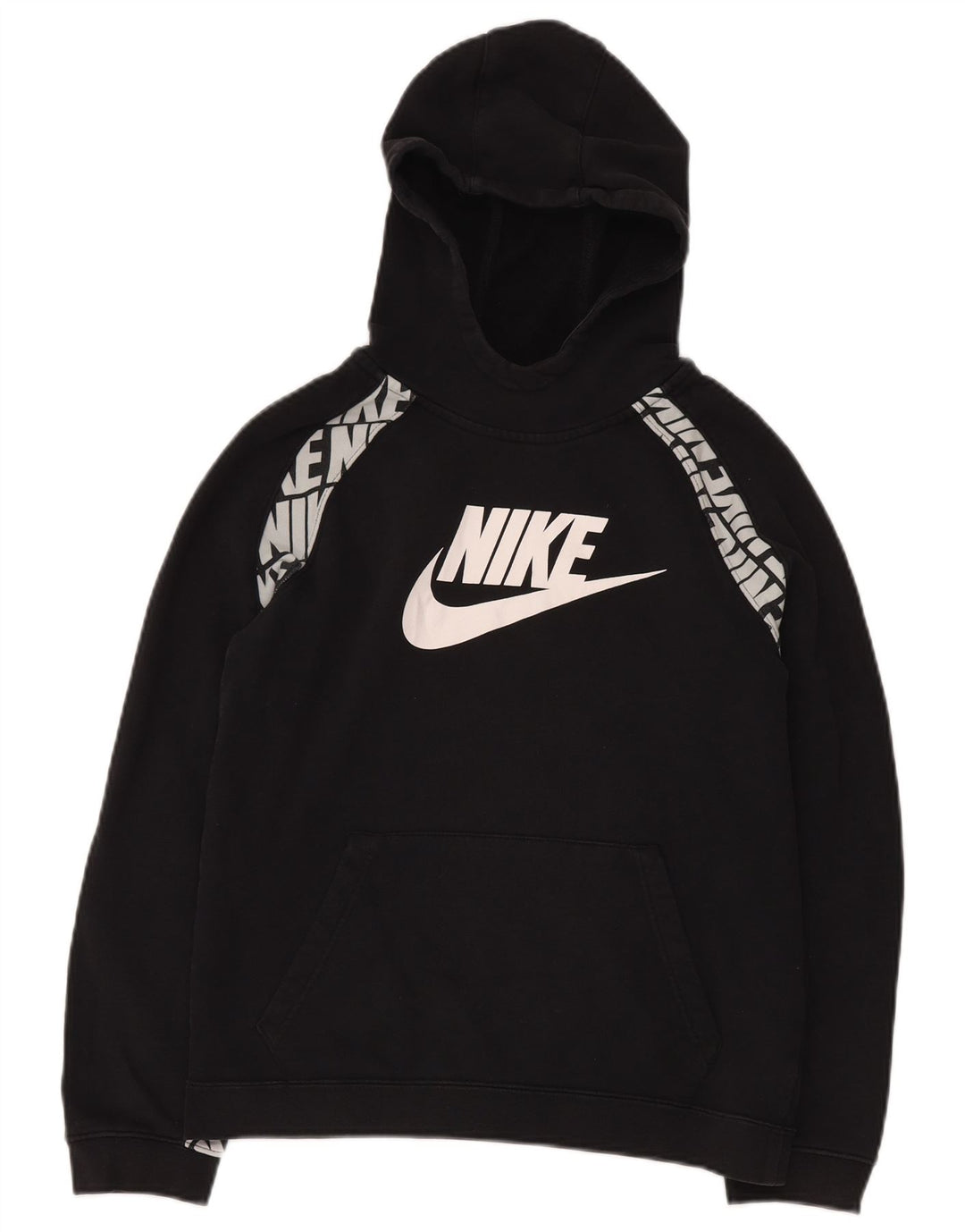 NIKE Pull à capuche graphique pour garçon 13-14 ans XL Noir Coton
