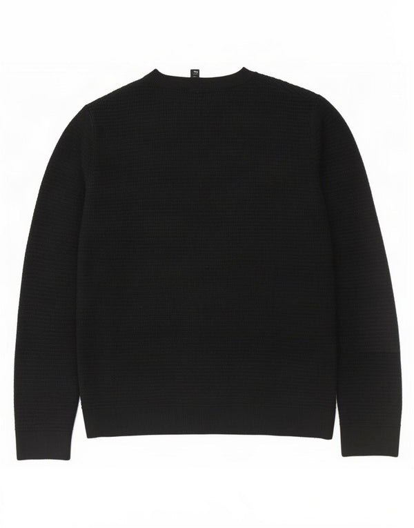 Cos Pull à col rond pour homme en coton noir Large