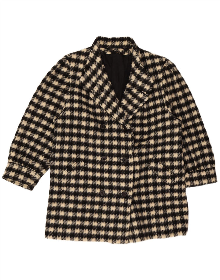 Canda Manteau croisé femme EU 44 XL Beige à carreaux laine vierge