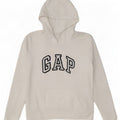 Gap Pull à capuche graphique pour femme UK 14 Coton blanc moyen