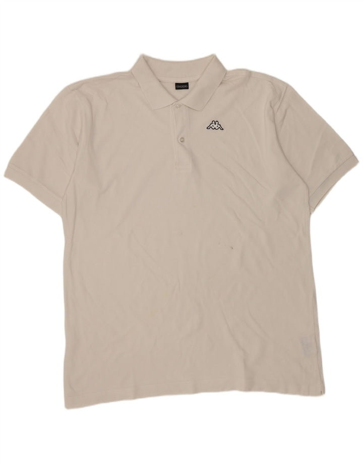 Kappa Polo Homme XL Blanc Coton