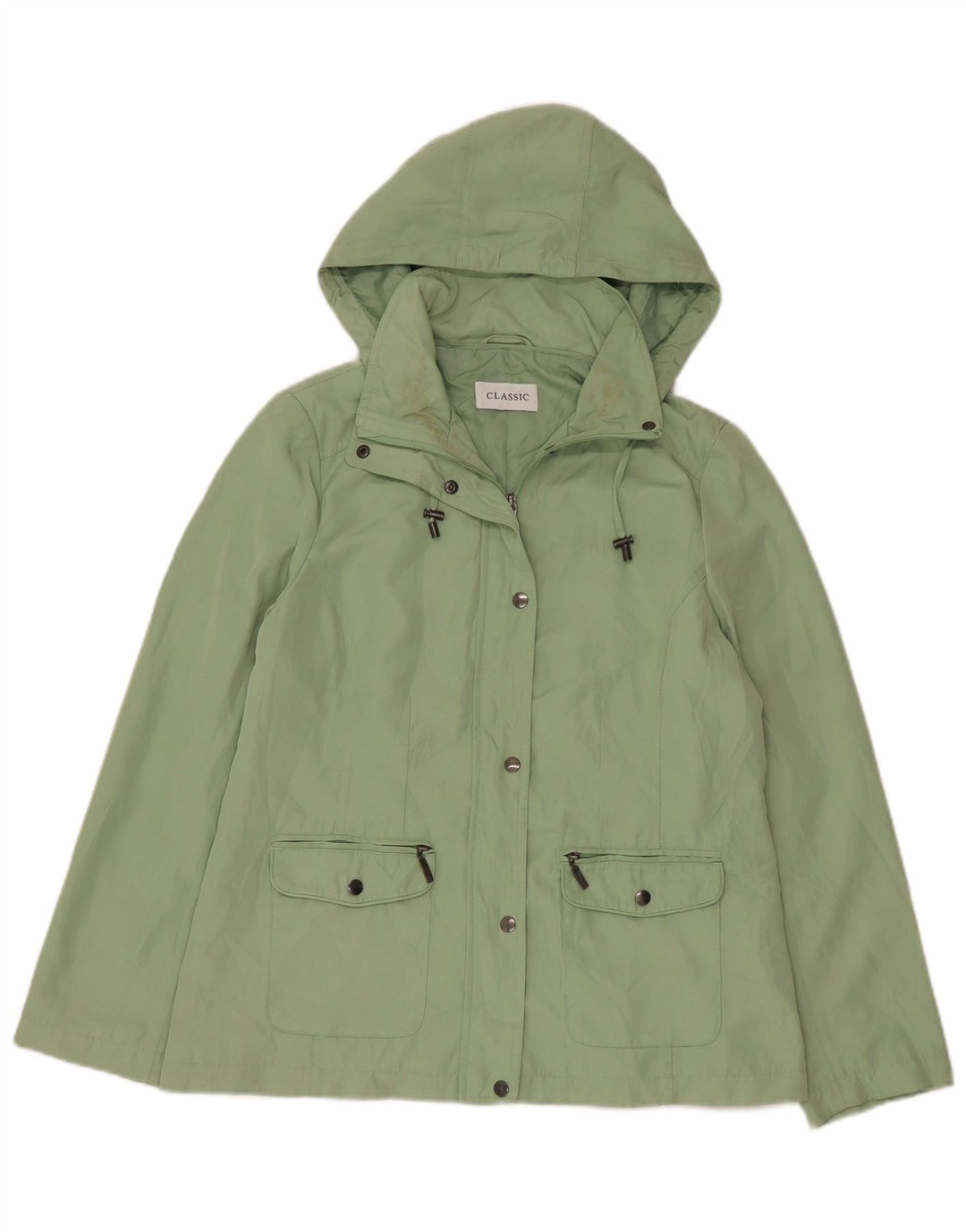 Marks & Spencer Veste utilitaire à capuche pour femme UK 14 Large Vert Polyester