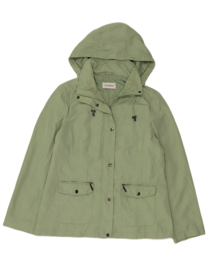 Marks & Spencer Veste utilitaire à capuche pour femme UK 14 Large Vert Polyester