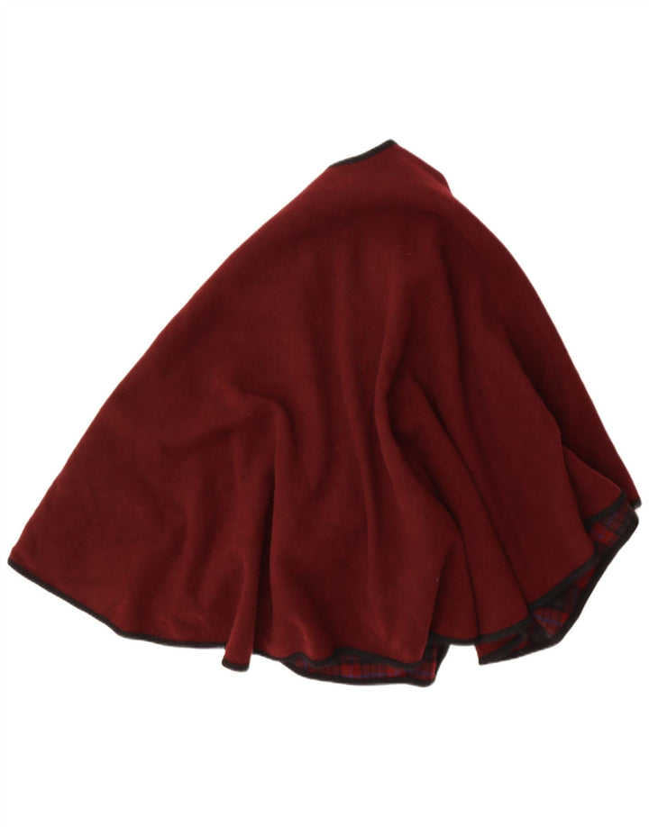 VINTAGE Womens Cape Coat One Size Burgundy