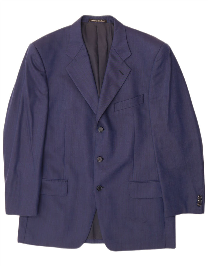 EMANUEL UNGARO Veste Blazer 3 Boutons Homme IT 50 Large Bleu Marine