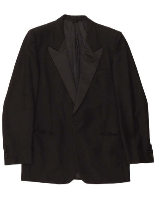 DEL MARE 1911 Veste blazer 1 bouton pour homme UK 38 Noir moyen