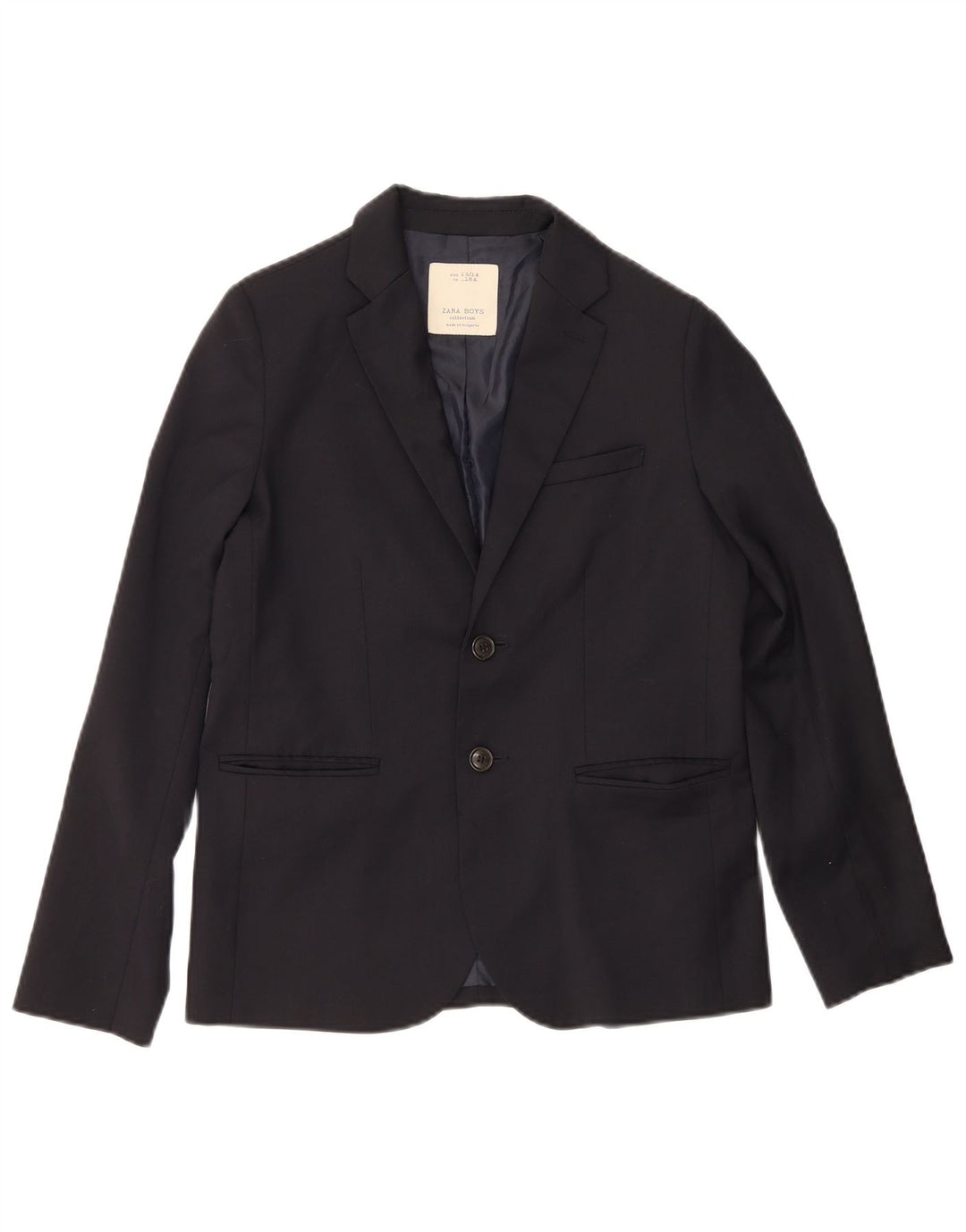 Zara Veste Blazer 2 Boutons Garçon 13-14 ans Bleu Marine Polyester