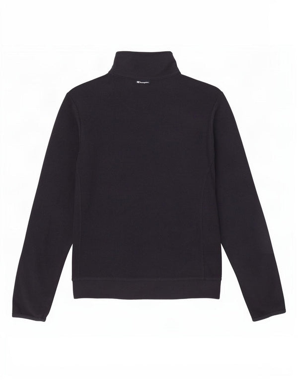 Champion Pull polaire à col zippé pour femme UK 16 Large Bleu marine Polyester