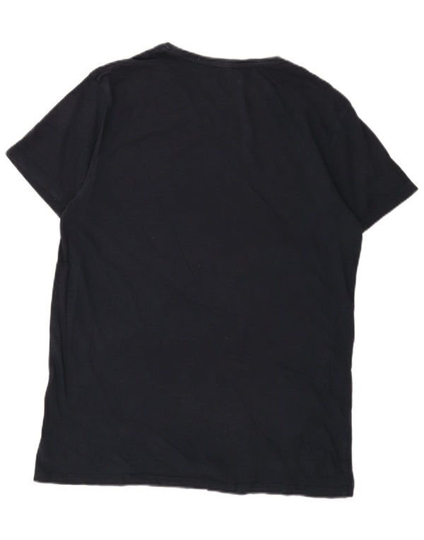Timberland T-Shirt Graphique Homme Bleu Marine Moyen Coton